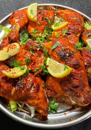 A picture of LAHORI CHICKEN CHARGA BAKED IN OVEN:.