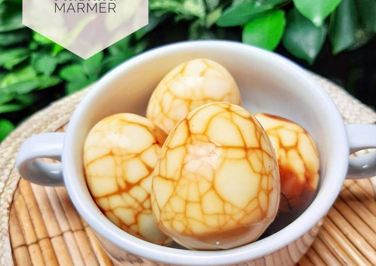 Resep Telur Pindang Marmer Jadi, Enak