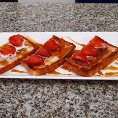 A picture of Honey Glazed Strawberry Toast.