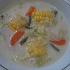 Sayur Lodeh SaWo PangGung (Sawi manis, Wortel, Kacang Panjang, dan Jagung) রেসিপির প্রধান ছবি