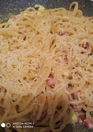 A picture of Spaghetti alla Carbonara.
