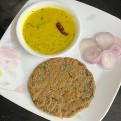 Methi (Fenugreek) Bajra Roti A picture of Methi (Fenugreek) Bajra Roti.