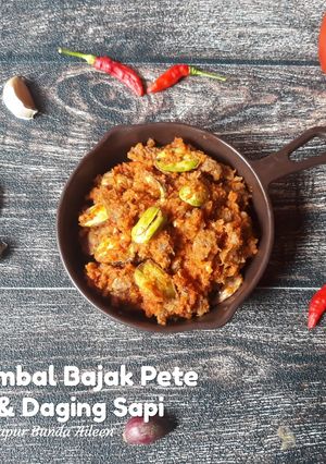 Foto resep Sambal Bajak Pete & Daging Sapi