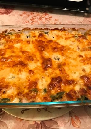 Mustáros rakott zöldbab, sertéscombbal 🥘 recept fotója