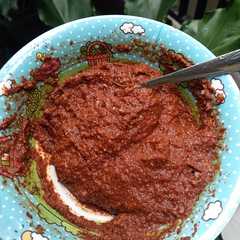 A picture of Gochujang homemade.