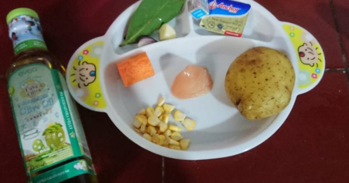 Resep MPASI 4⭐ 6 BULAN AYAM KENTANG KEJU WORTEL oleh Anindhita
