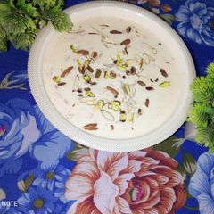 A picture of Badaami carrot kheer.