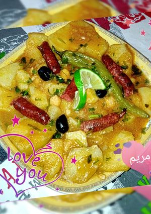 صورة لوصفة جواز بطاطا بالثوم و الكمون