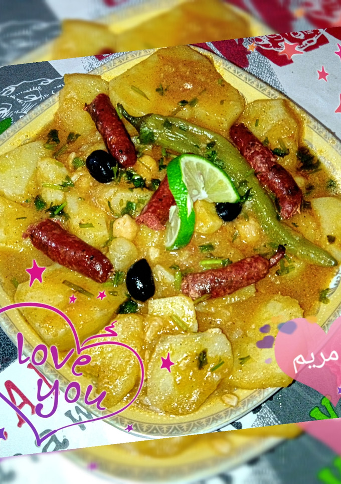 صورة لوصفة جواز بطاطا بالثوم و الكمون