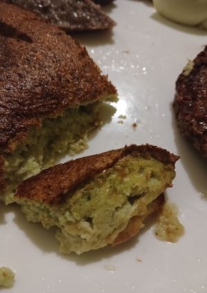 Una foto de Soufflé de brócoli y queso azul