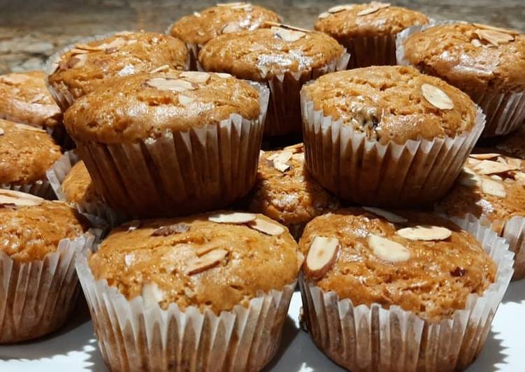 Steps to Make Perfect Date and Walnut Cupcakes