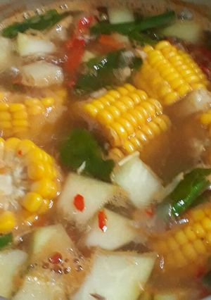 Foto resep Sayur asem ikan panggang pedas