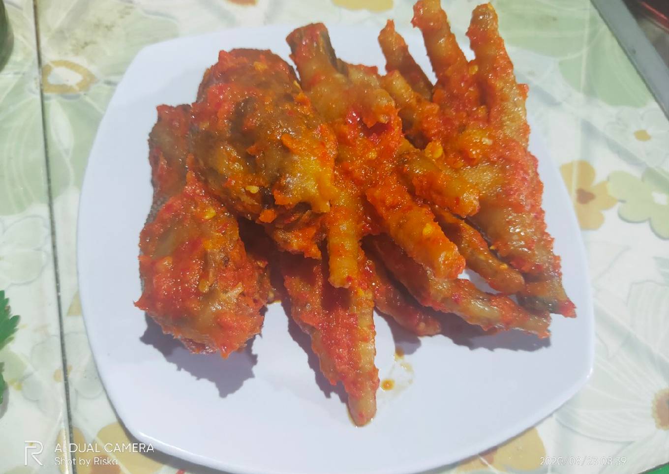 Balado ceker dan kepala ayam