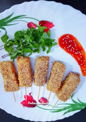 A picture of Sesame Paneer.