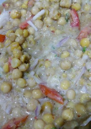A picture of Mix Chana Chaat.