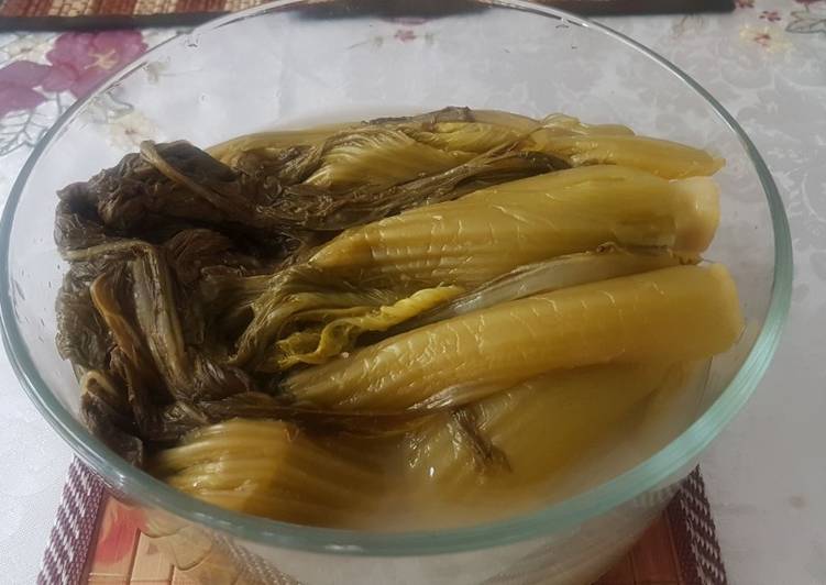 Cara Gampang Menyiapkan Sayur asin home made, Lezat Sekali