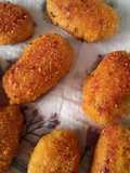 Croquetas de plátano macho rellenas con frijoles 🍌🍌