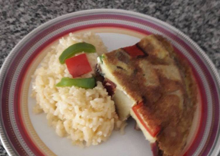 Pastel español con arroz