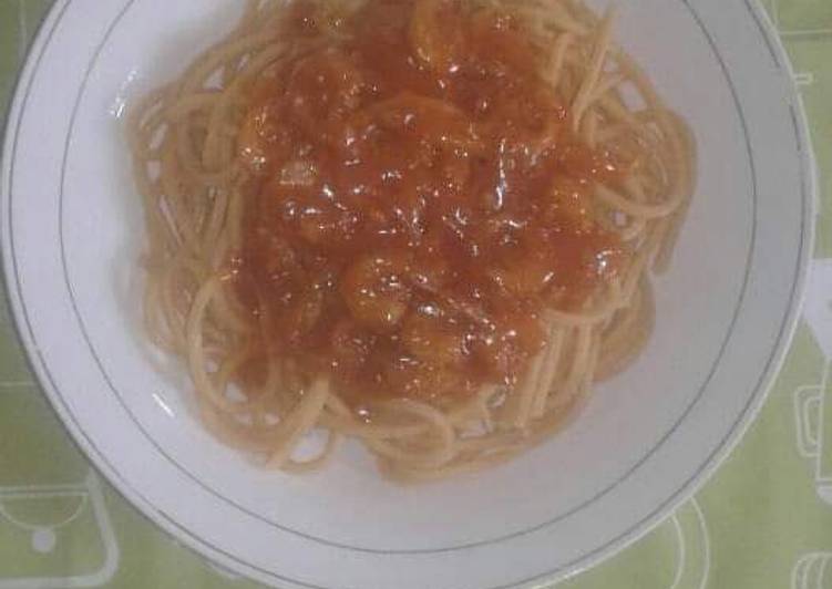 Pasta spaghetti udang