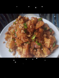 A picture of Scrambled Eggs Potatoes. #HappyChildrensDay.
