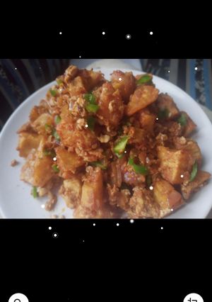 A picture of Scrambled Eggs Potatoes. #HappyChildrensDay.