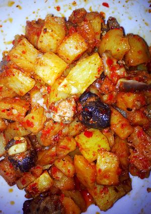 Foto resep Balado kentang ati ampela ayam