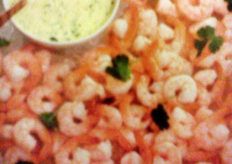 Recipe of Super Quick Homemade Prawns with mango chilly aioli