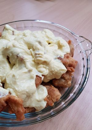 Foto resep Tuna Fillet Salted Egg / Saus Telur Asin