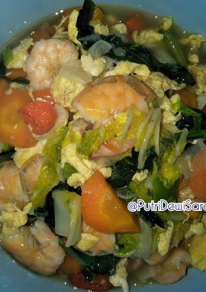 Foto resep Tumis Sayur udang manis