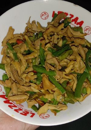 Foto resep Oseng kacang panjang campur usus ayam