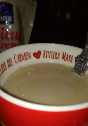 Una foto de Cafecito invernal con leche