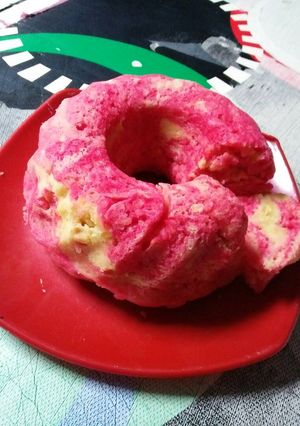 Foto resep Bolu kukus Simple Strawberry Tape singkong (No Mixer)