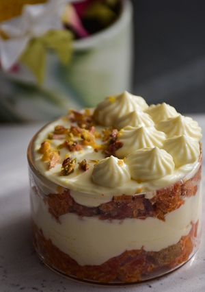A picture of Gajar Halwa parfait.
