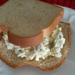 A picture of Eggplant salad sandwich.