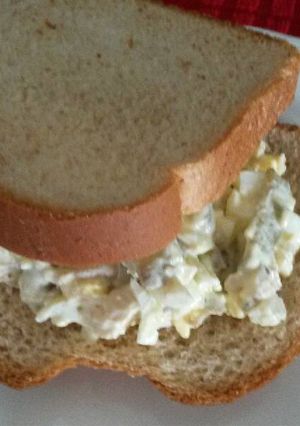 A picture of Eggplant salad sandwich.