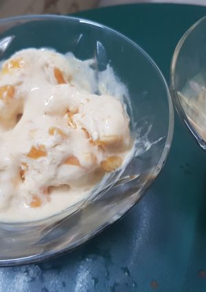 A picture of Mango ice cream 🍋🍋🤤.