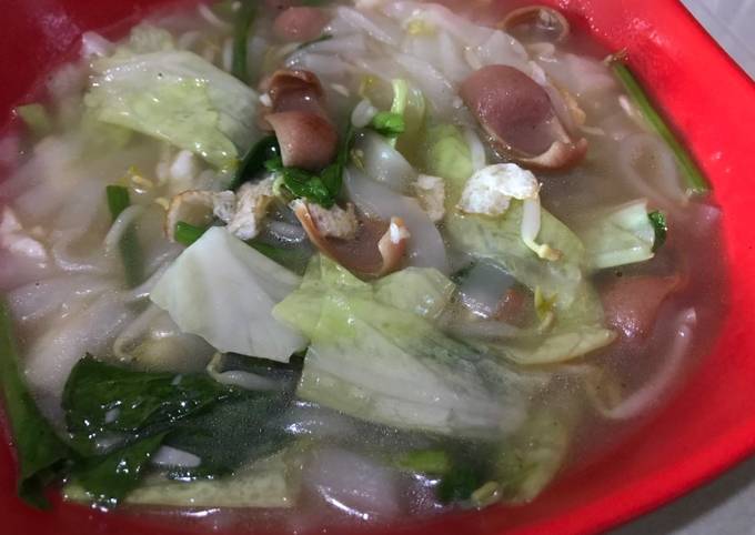 Resep  bikin Kwetiau masak kuah  gurih