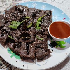 A picture of Ragi dhokla.