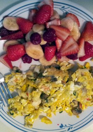 A picture of Crab scrambled eggs.