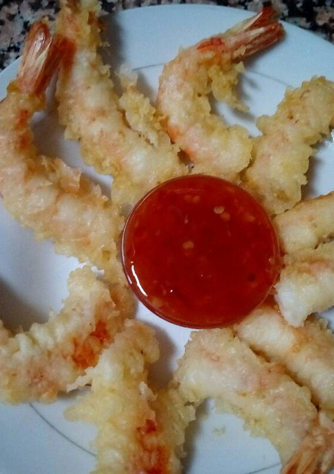Una foto de Gambones crujientes con salsa chile