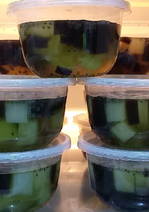Foto resep Es cincau nata d coco