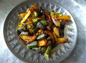 A picture of Lady's finger stir fry.