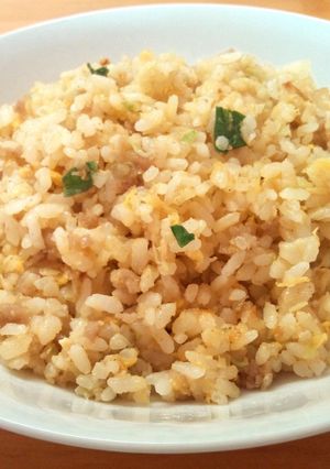 A picture of Fried Rice Using Leftover Gyoza Filling.