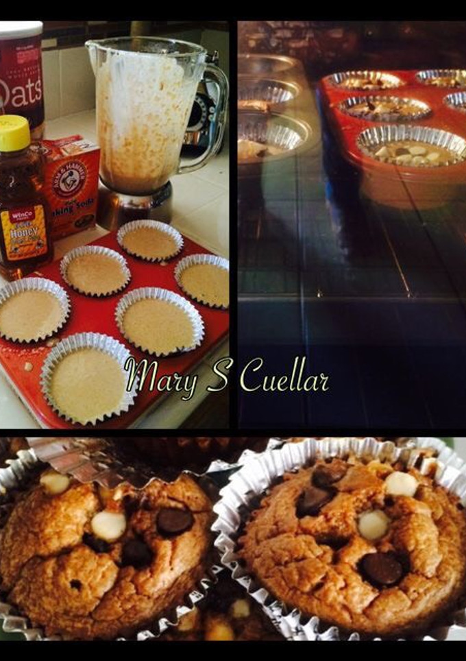 Una foto de Muffins de avena y plátano, en licuadora💖
