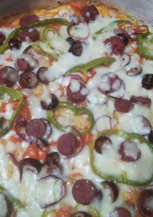 صورة لوصفة البيتزا 😋😋