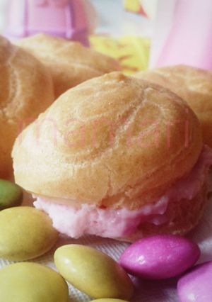 Foto resep kue sus mini krim strawberry