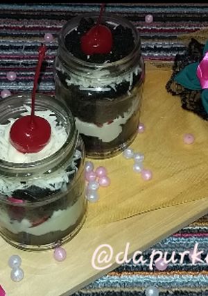 Foto resep Cake in the jar (cake dalam gelas) 😂