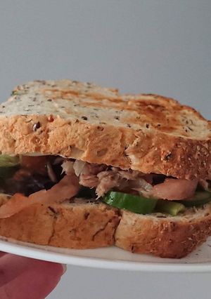 Una foto de Sándwich con pasta de atún