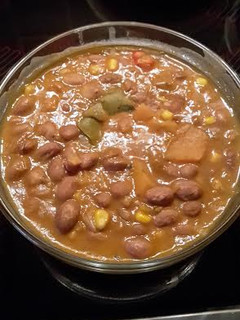 Una foto de Fabes canela con calabaza