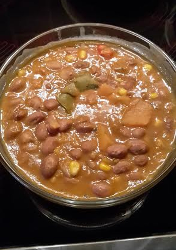 Una foto de Fabes canela con calabaza